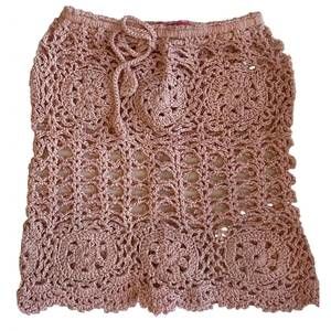 NEW PLANET SEA girl's crochet skirt in rose
